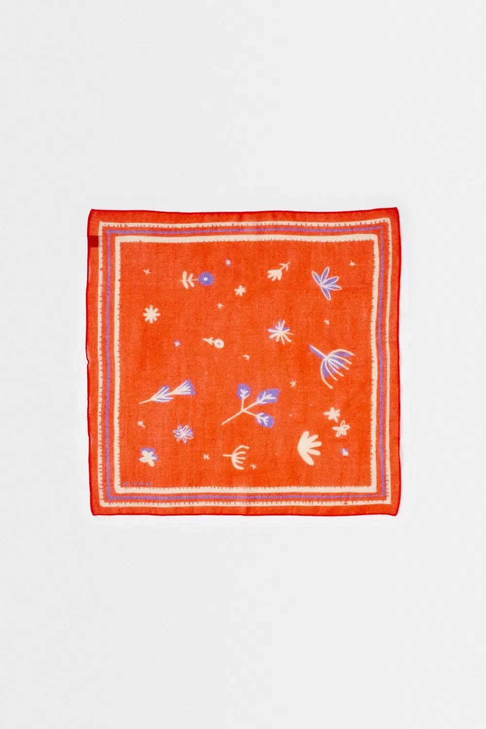 A Kind of Guise Budir Woll-Bandana Mit Orangefarbener Blume> Schals